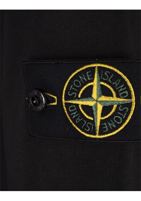 Felpa In Cotone Malfilé Nera STONE ISLAND | K1S156100020-S0060V0029
